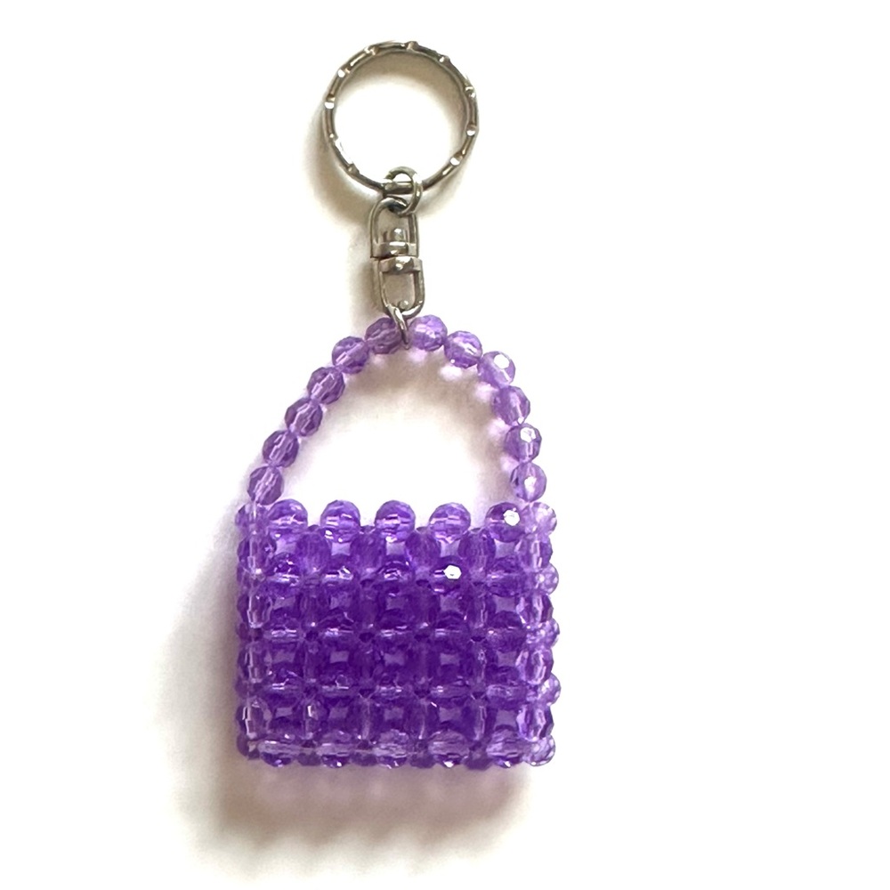 Free With Any Purchase!! New Handmade Purple Beaded Keychain